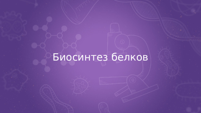 Биосинтез белков  