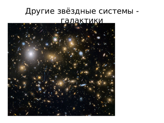 Другие звёздные системы - галактики 