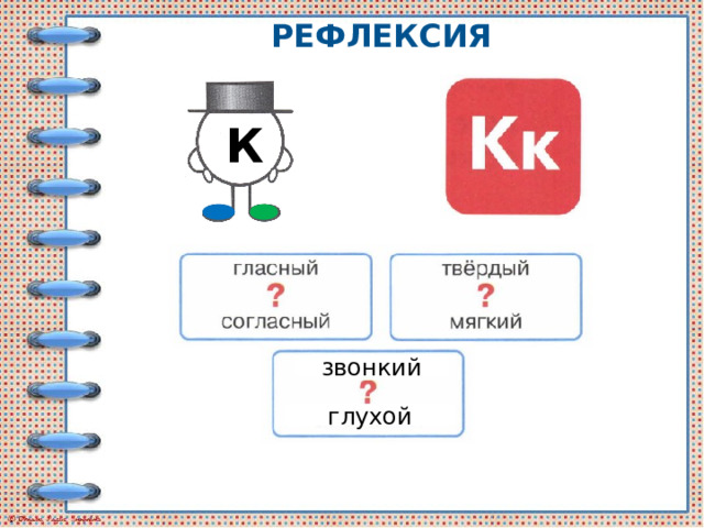 рефлексия К звонкий глухой 