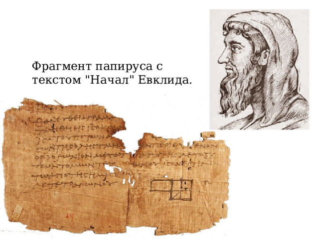 Фрагмент папируса с текстом 
