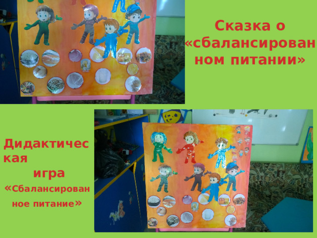 Сказка о «сбалансированном питании»  Дидактическая  игра « Сбалансированное питание » 