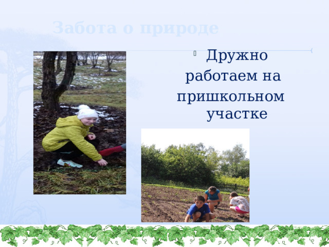 Забота о природе Дружно  работаем на пришкольном участке 10/04/2021 http://www.deti-66.ru/  
