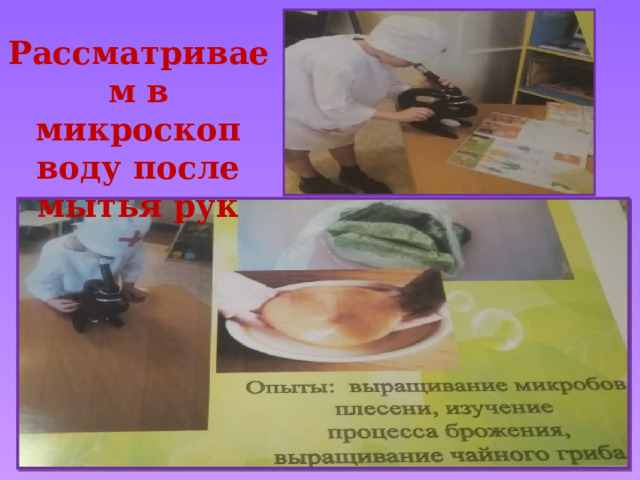 Рассматриваем в микроскоп воду после мытья рук 