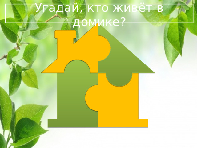  Угадай, кто живёт в домике?  