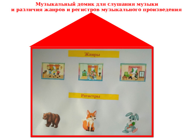  Музыкальный домик для слушания музыки и различия жанров и регистров музыкального произведения 