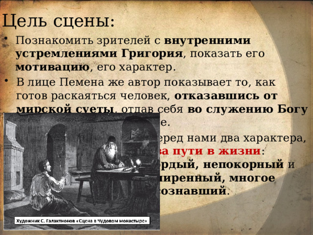 А с пушкин борис годунов сцена в чудовом монастыре урок в 7 классе презентация