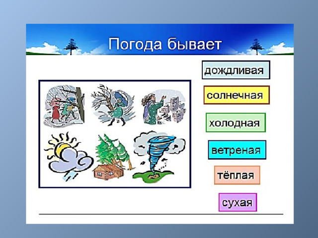 Презентация к уроку географии (5 класс) по теме "Погода"