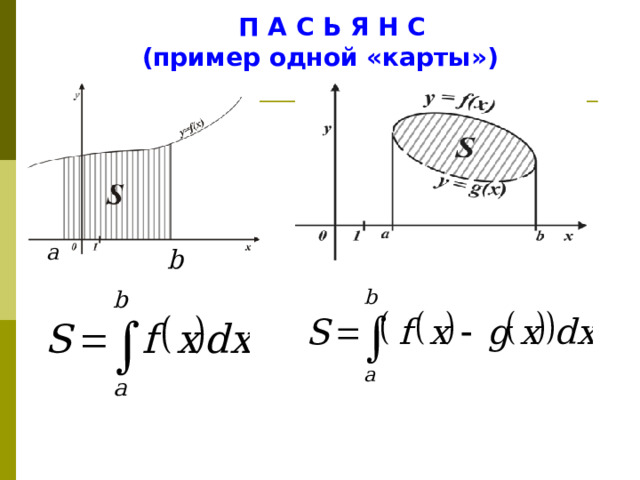  П А С Ь Я Н С (пример одной «карты») 