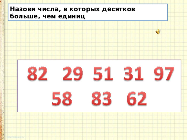 Число десятков больше числа единиц. Число в котором десятков больше чем единиц. Выбери число в котором десятков больше чем единиц. Число десятков больше чем единиц. Выберите число у которого больше единиц чем десятков.