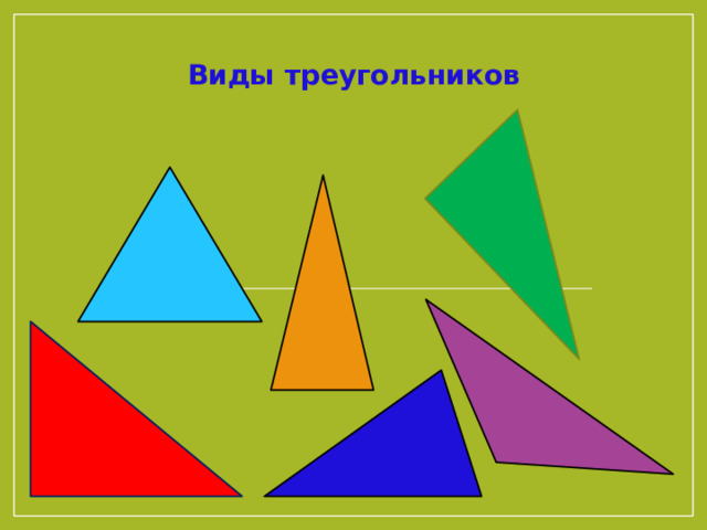 Математика 3 класс тема виды треугольников