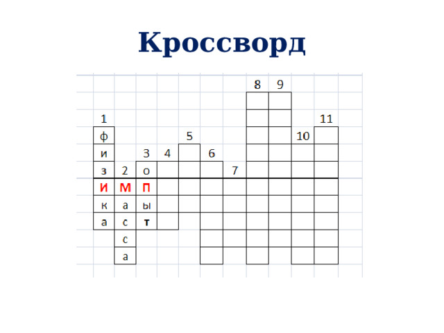 Кроссворд 