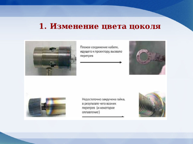 Изменение цвета цоколя 