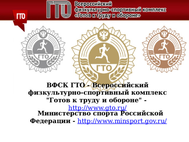ВФСК ГТО - Всероссийский физкультурно-спортивный комплекс 