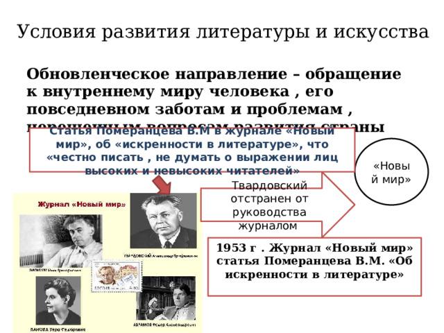 Культурное пространство и повседневная жизнь в середине 1950 х середине 1960 х гг презентация