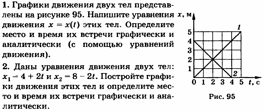 Расчёт пути и времени движения