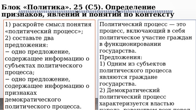 Раскройте смысл понятия политический процесс. Демократический политический процесс.