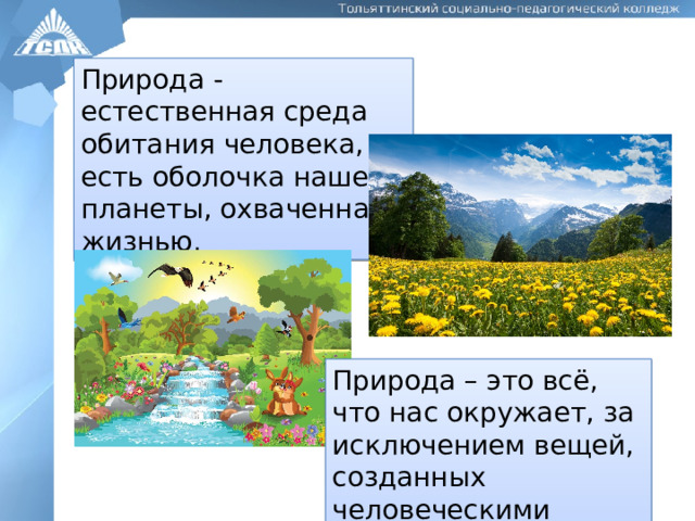 Мир природа человек 1 класс