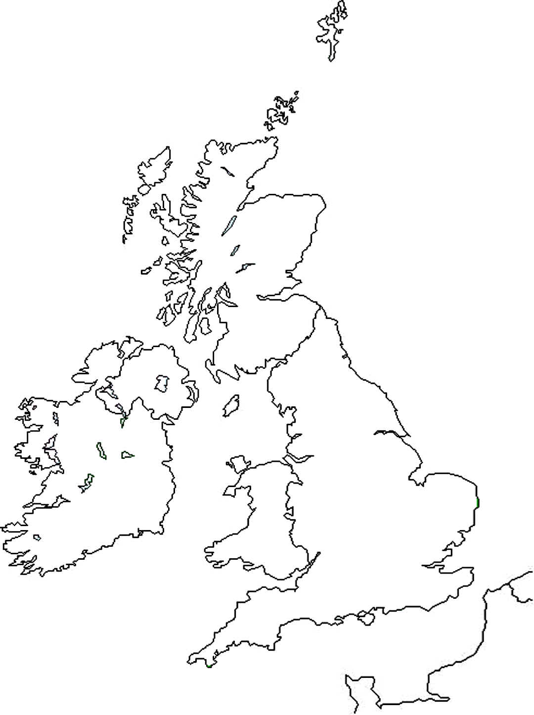 Контурная карта Великобритании