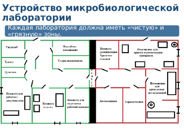 План бактериологической лаборатории