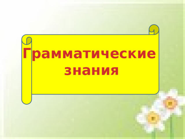 Грамматические знания 