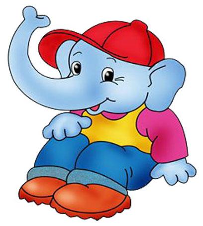 Ребенок в костюме слоника