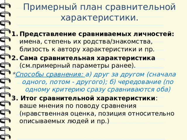 Характеристика автору. Характеристика представление. Характеристика автора. Примерные параметры.