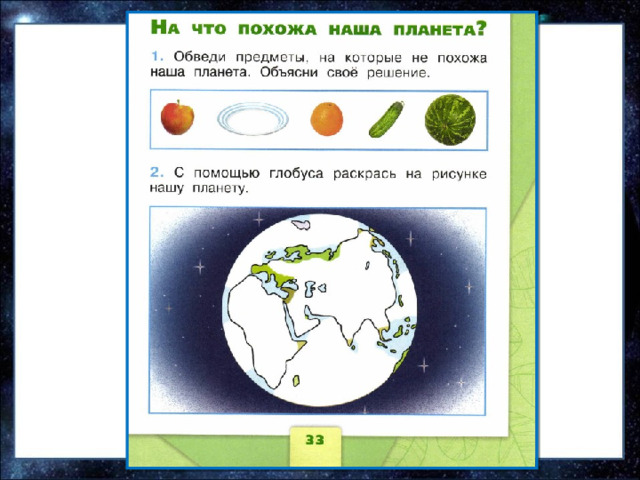 На что похожа наша планета конспект и презентация 1 класс школа россии