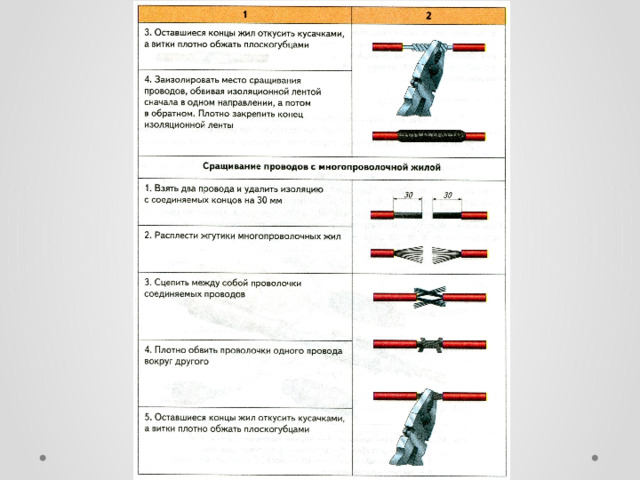 Соединение деталей и узлов в соответствии с простыми электромонтажными схемами