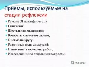 Стадия рефлексия приемы. Приемы на этапе рефлексии. Методы на этапе рефлексии. Приемы на стадии рефлексии. Прием критического мышления на стадии рефлексии.