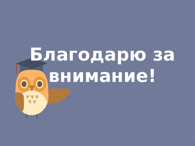 Благодарю за внимание! 