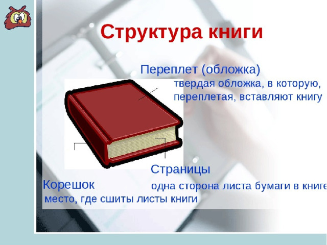 Структура книги схема