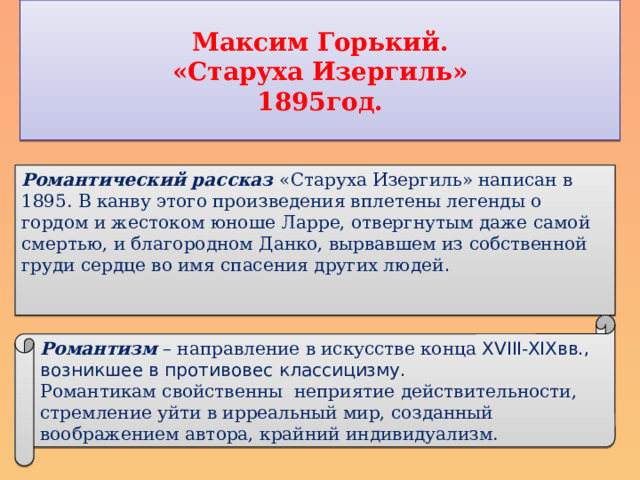 Презентация горький старуха изергиль 11 класс