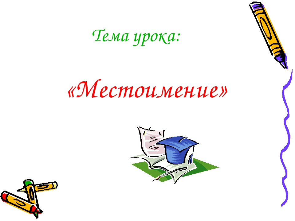 Конспект урока с презентацией по русскому языку 2 класс местоимение