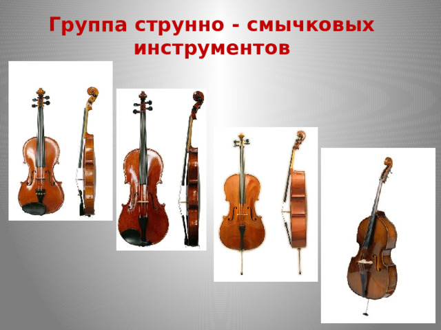 Группа струнно - смычковых инструментов 