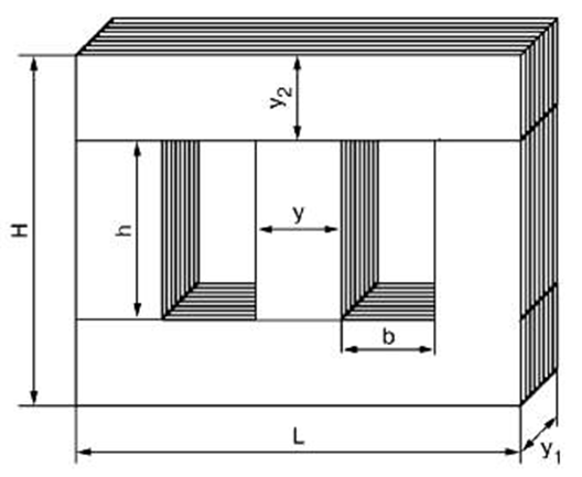 Ш образный сердечник трансформатора. Трансформаторное железо ei75. Ш-образный магнитопровод трансформатора. Ш образный сердечник силового трансформатора. Пластины магнитопровода трансформатора.