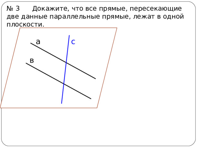 Докажите что через две параллельные прямые можно провести единственную плоскость. Смотреть фото Докажите что через две параллельные прямые можно провести единственную плоскость. Смотреть картинку Докажите что через две параллельные прямые можно провести единственную плоскость. Картинка про Докажите что через две параллельные прямые можно провести единственную плоскость. Фото Докажите что через две параллельные прямые можно провести единственную плоскость