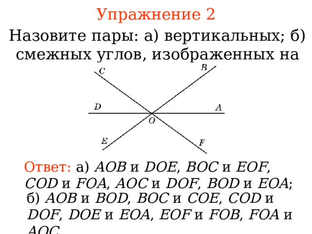 2 доказать свойство вертикальных углов