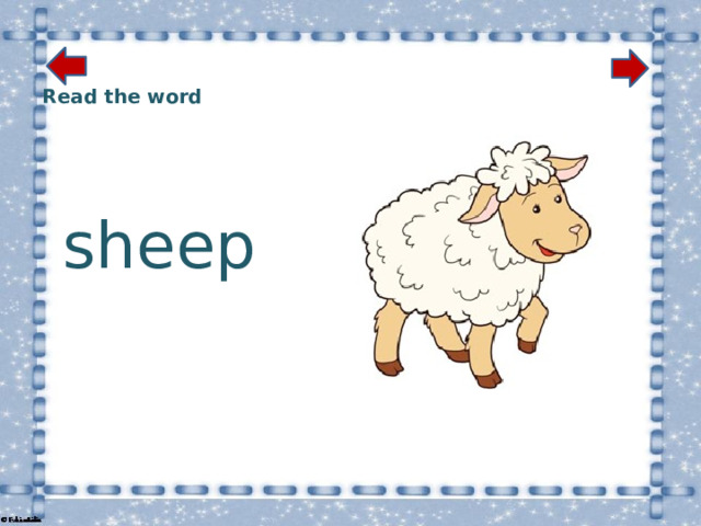 Read the word  sheep 