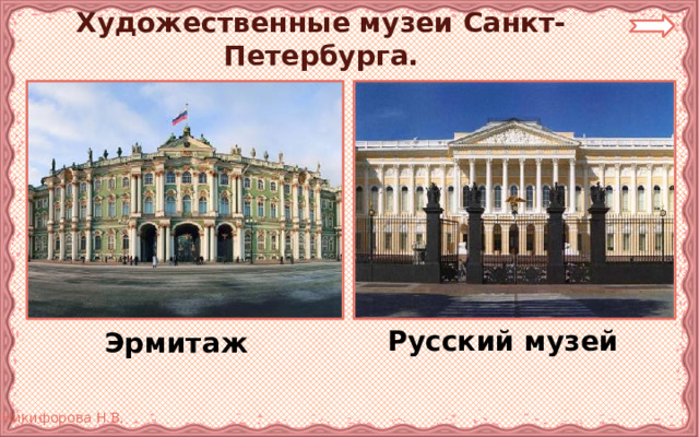 Художественные музеи Санкт-Петербурга.  Русский музей  Эрмитаж 