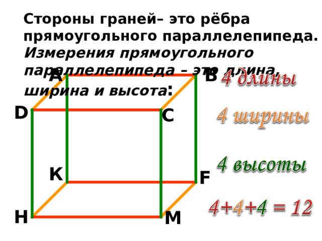 Измерения прямоугольного параллелепипеда 4 2 5