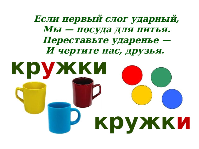 Слоги слова чашка. Ударный первый слог. Кружка ударный слог. Кружка слоги. Кружки ударный слог второй.