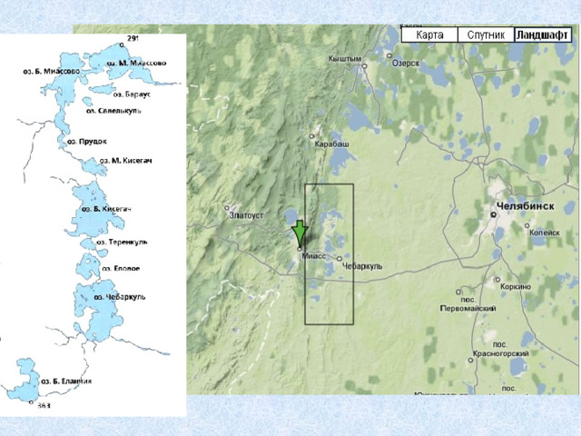 Реки челябинской области карта миасс подробная