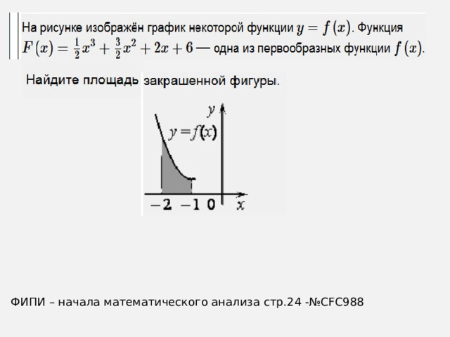 ФИПИ – начала математического анализа стр.24 -№CFC988 