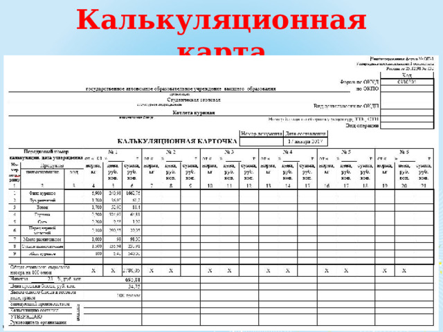 Солянка мясная технологическая карта