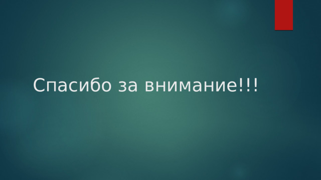 Спасибо за внимание!!! 