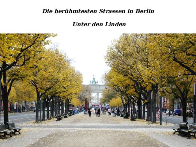 Die ber ühmtesten Strassen in Berlin   Unter den Linden 