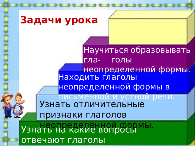 Школа россии 4 класс неопределенная форма глагола