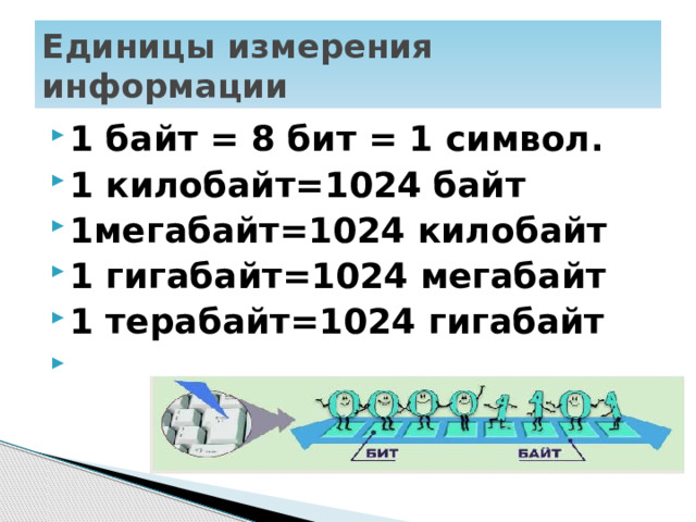 Презентация по информатике 7 класс измерение информации