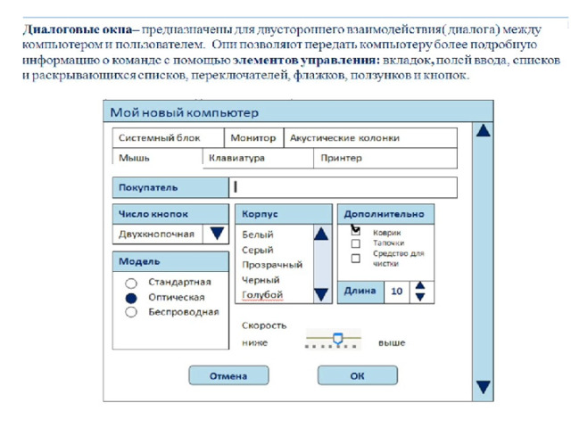 Пользовательский интерфейс 7 класс босова презентация