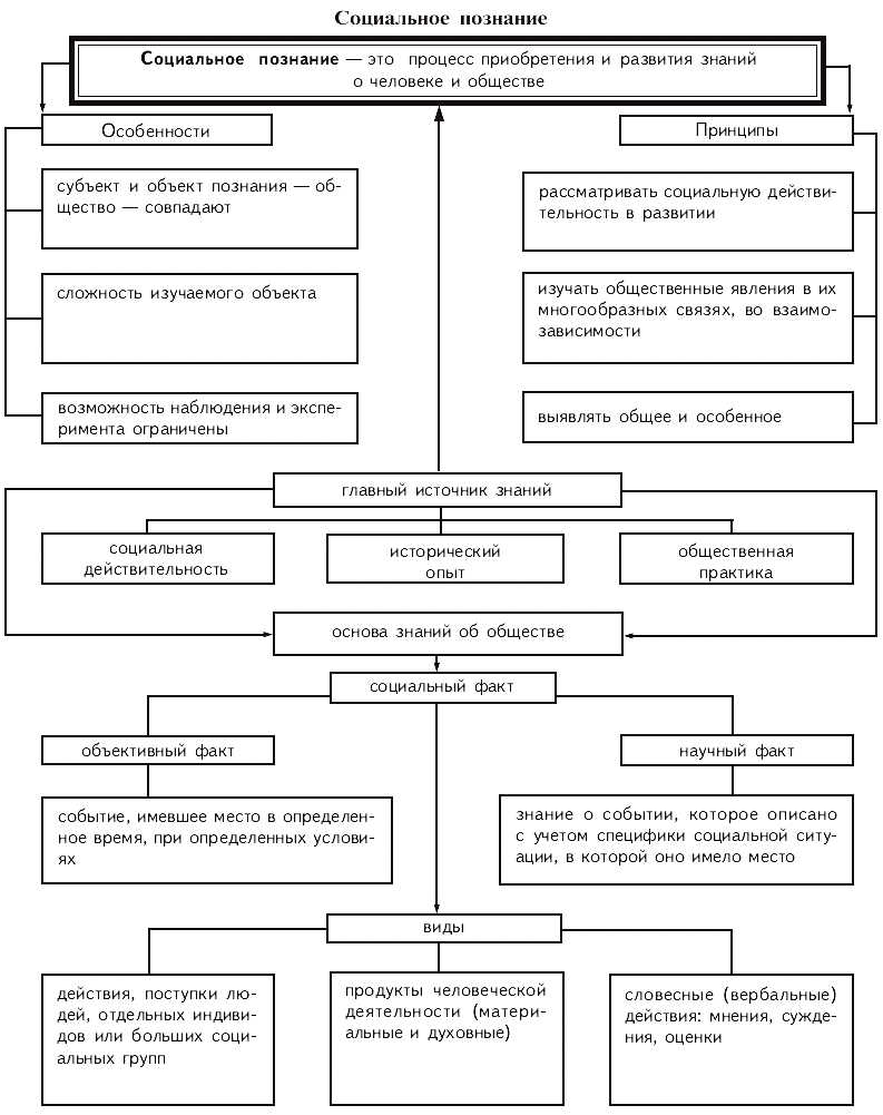 План формы познания егэ обществознание